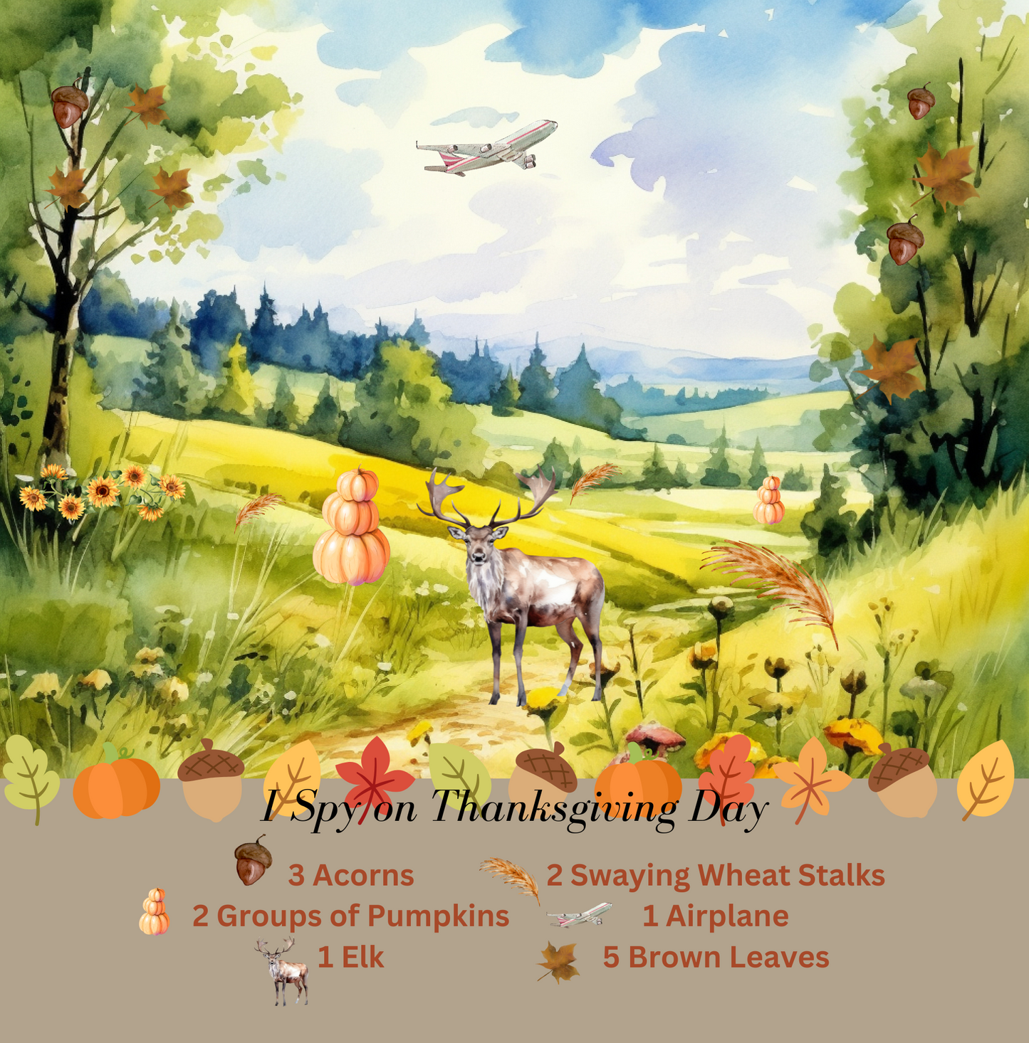 I Spy on Thanksgiving Day I Spy book for ages 1-8!