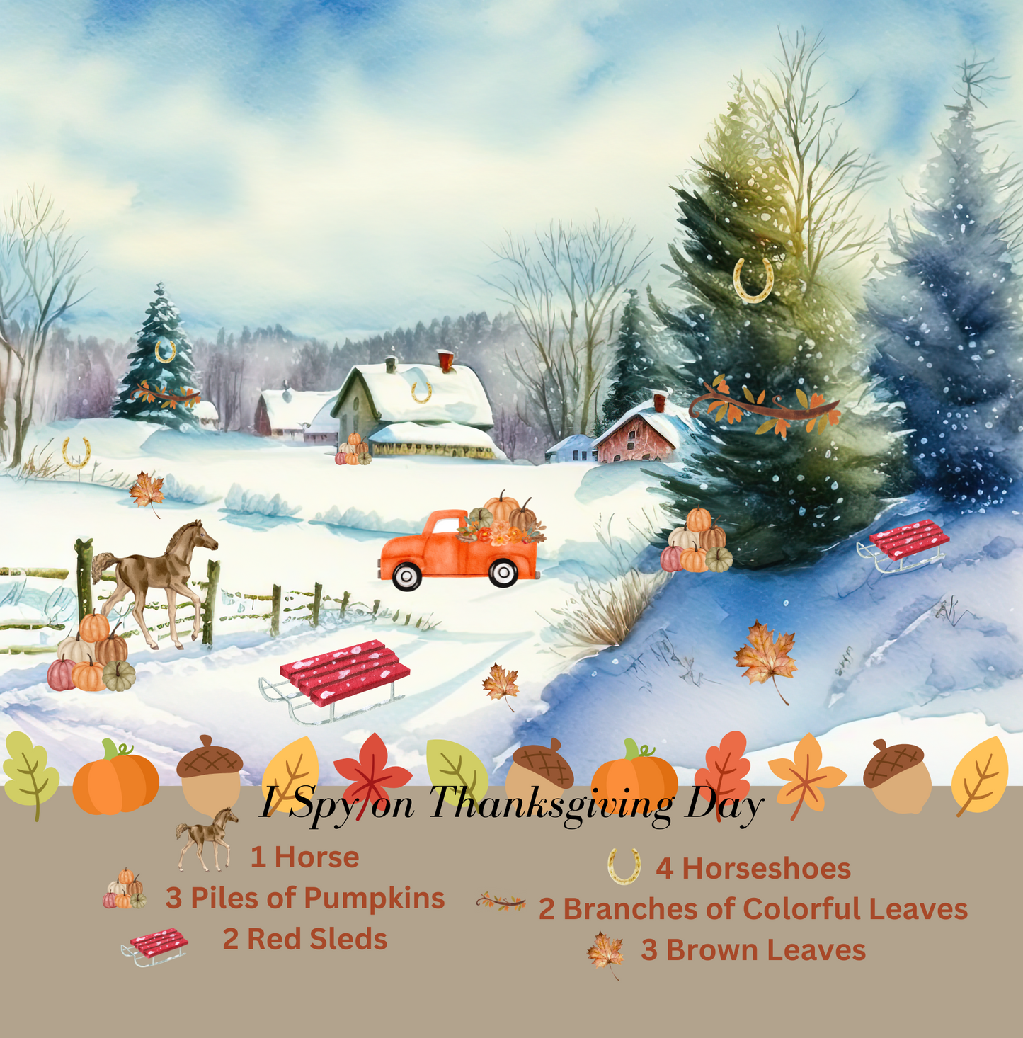 I Spy on Thanksgiving Day I Spy book for ages 1-8!