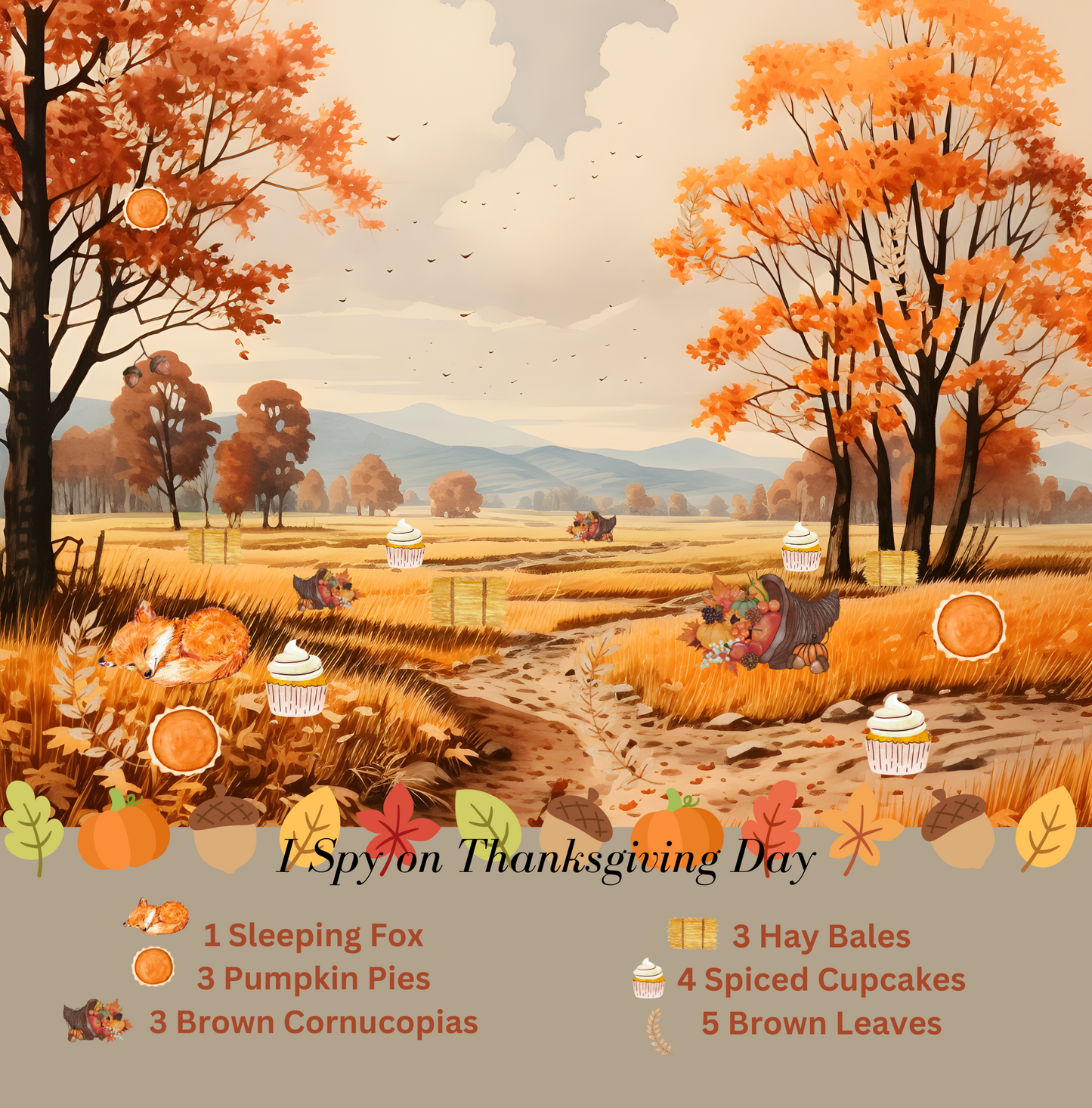 I Spy on Thanksgiving Day I Spy book for ages 1-8!