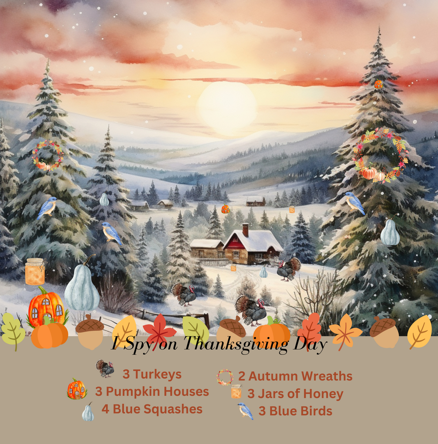 I Spy on Thanksgiving Day I Spy book for ages 1-8!