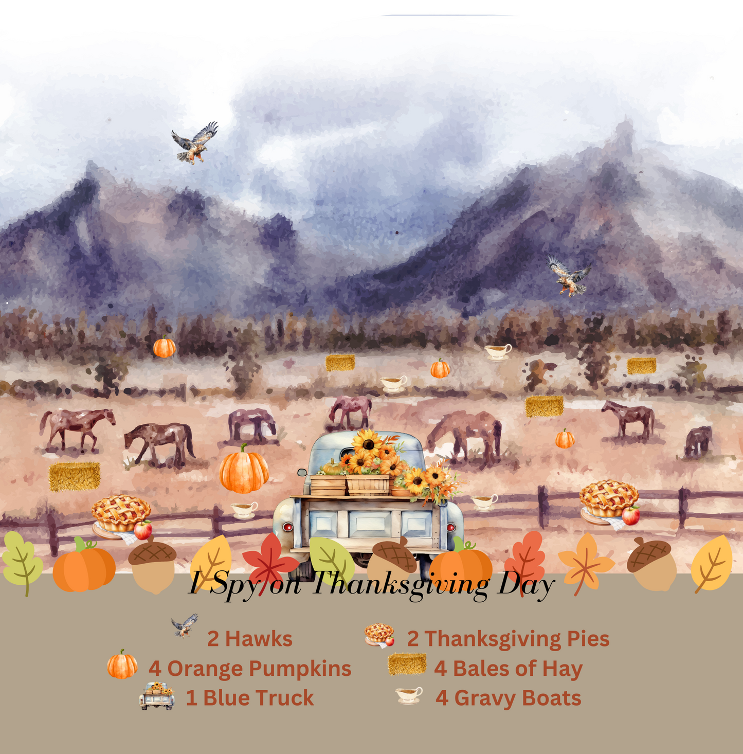 I Spy on Thanksgiving Day I Spy book for ages 1-8!