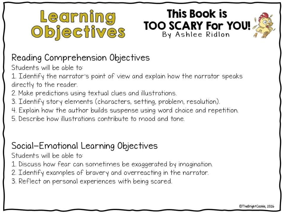 This Book is TOO Scary For You Digital Learning Resource!