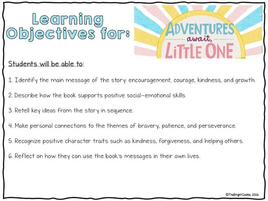 Adventures Await, Little One Digital Learning Resource